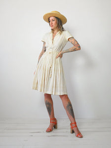 1950's Vanilla Eyelet Lace Dress