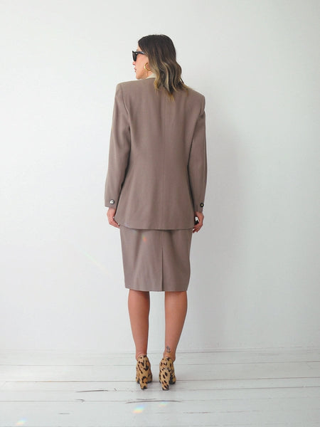 Taupe Christian Dior Power Suit