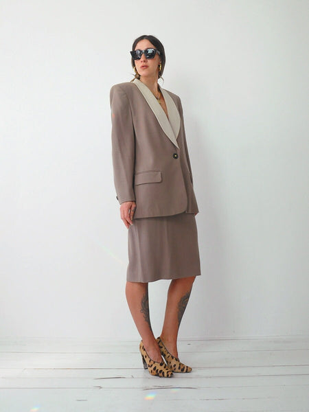 Taupe Christian Dior Power Suit