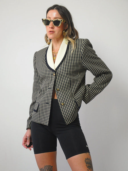90's Deadstock Plaid Blazer