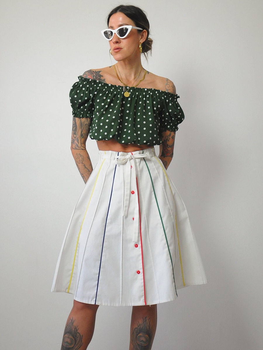 1970's Rainbow Striped Skirt