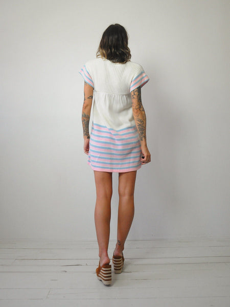 1970's Petite Stripe Sweater Dress