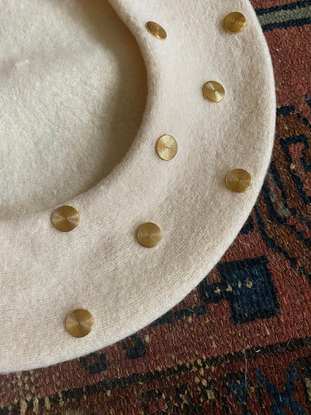 1980's Wool Studded Beret