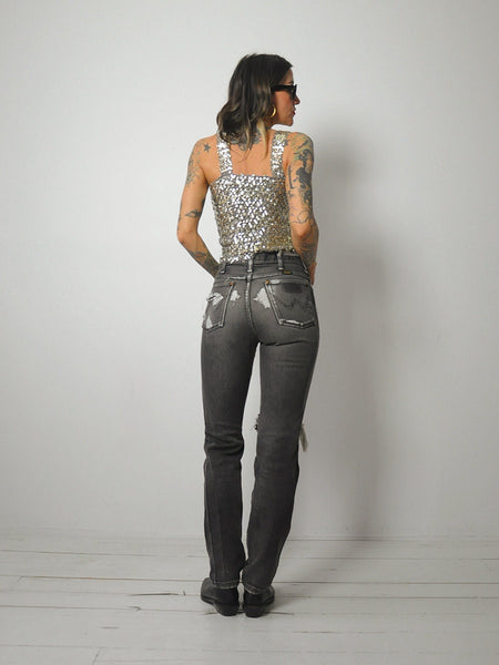 1970's Sequined Crop Top