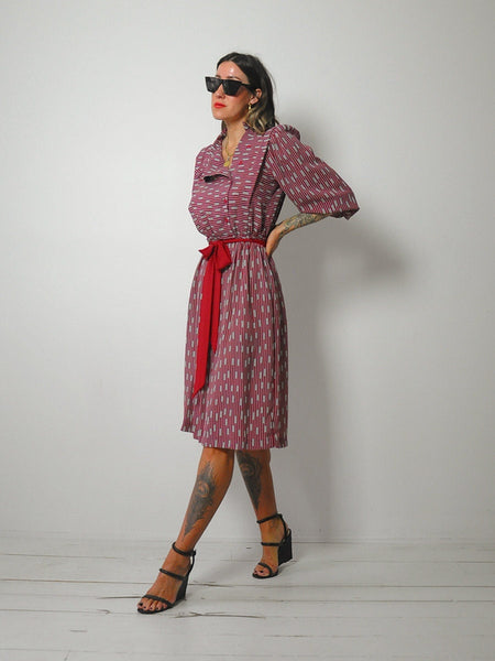 1980's Asymmetric Button Shirt Dress