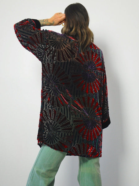 Bob Mackie Velvet Burnout Jacket
