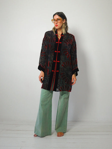 Bob Mackie Velvet Burnout Jacket