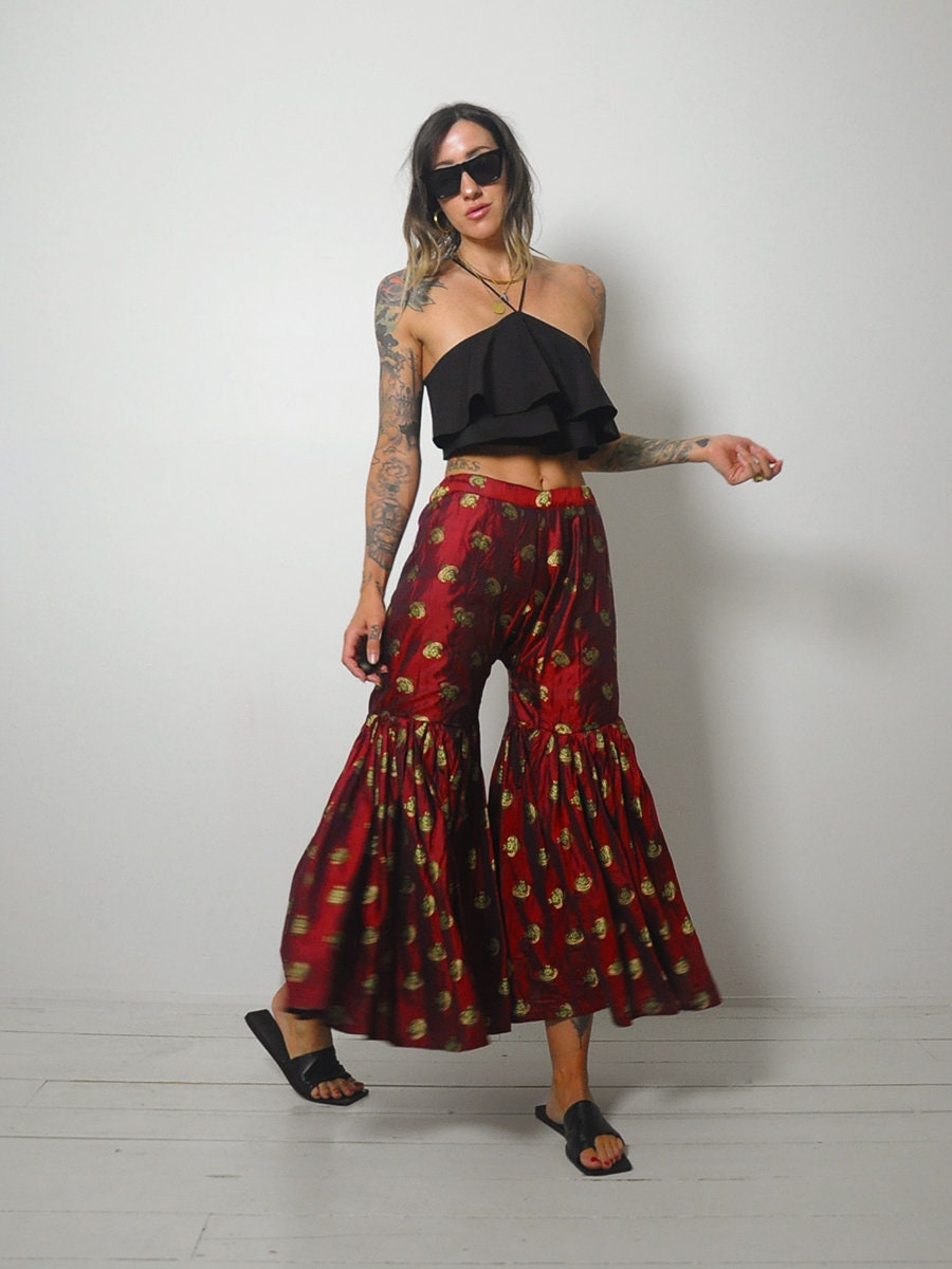 Gold Paisley Harem Pants