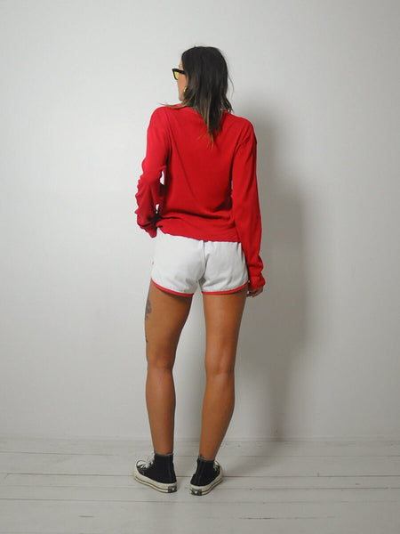 1980's Red Soft & Thin Thermal