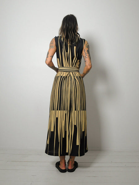 1970's Geo Striped Dress