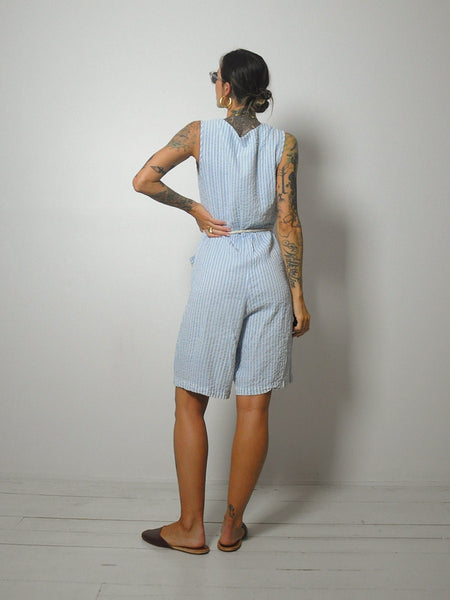 1940's Seersucker Cotton Romper