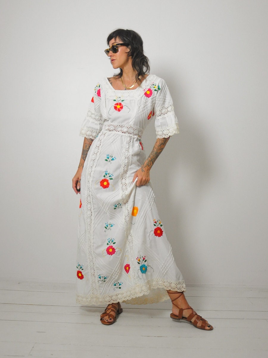 1970's Callista Embroidered Dress