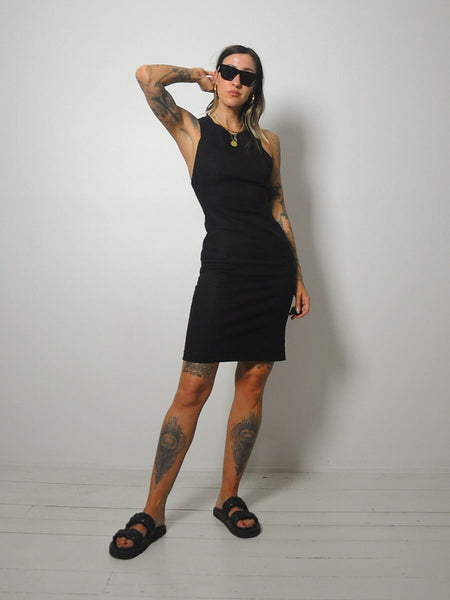 Katie Black Linen Sundress