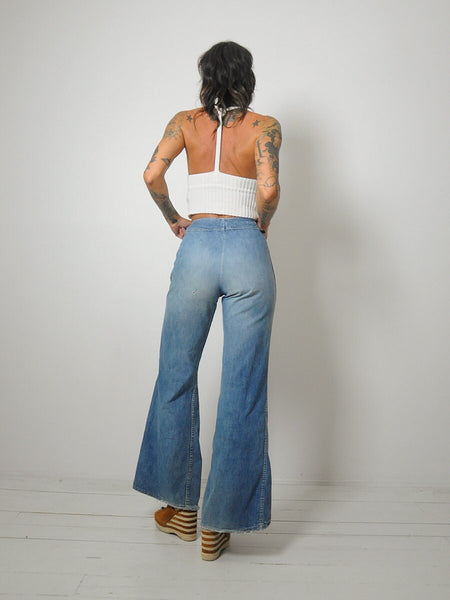 1970's Wrangler Double Zipper Flared Jeans 26x31.5