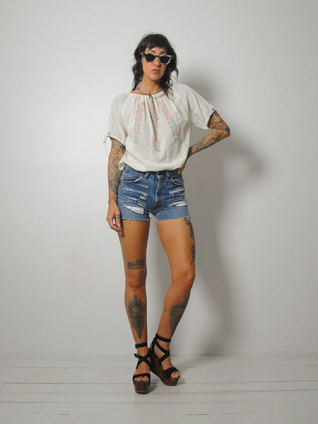 1980's Levi's Ripped & Frayed Cut Offs