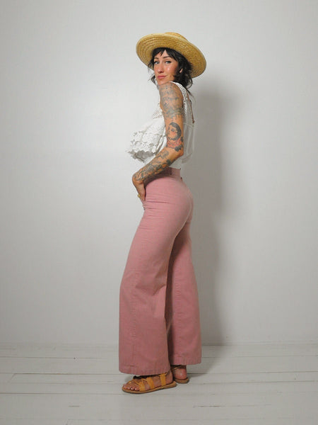 1970's Dusty Pink Flares 24x29