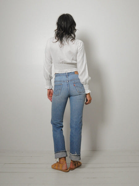 1970's Cropped Gauze Blouse