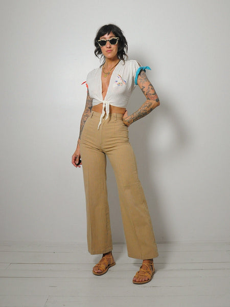 1970's Sand Woven Flares 24x29.5