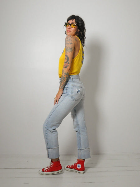 1970's Light Wash Faded Lee Jeans 28x32.5