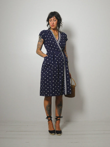 1950's Polka Dot Wrap Dress