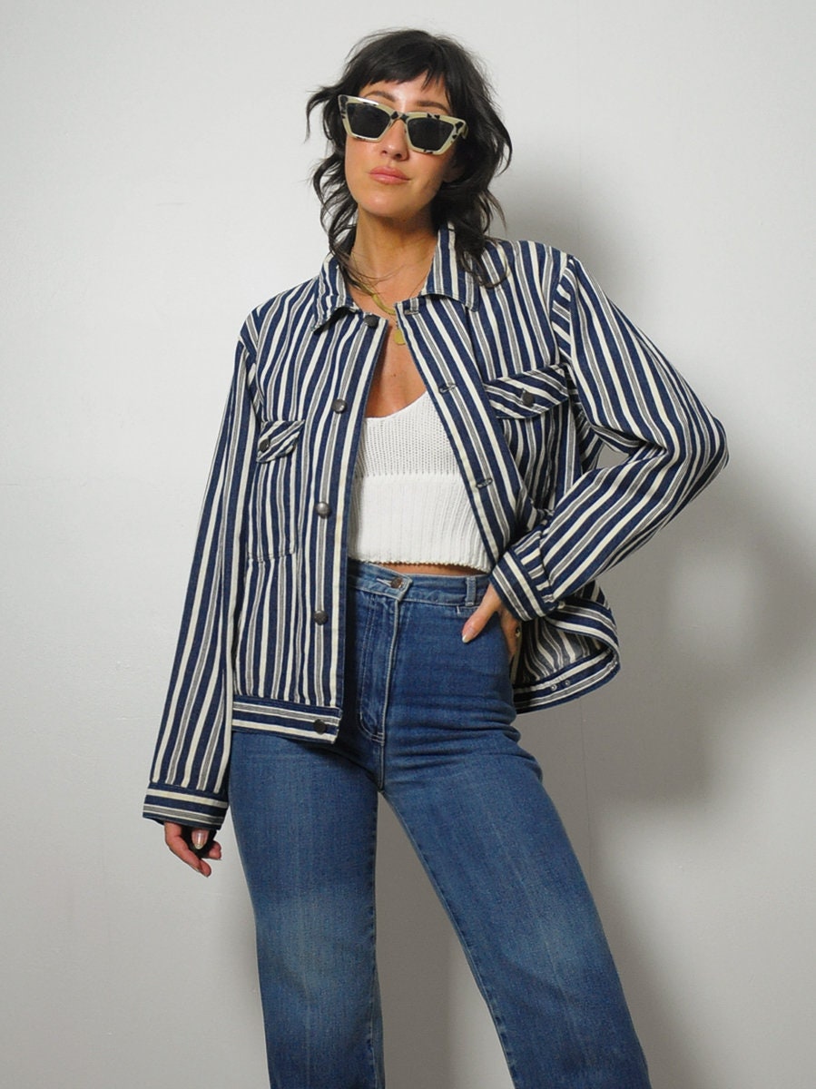 Hickory Stripe Denim Jacket