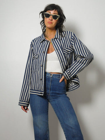 Hickory Stripe Denim Jacket