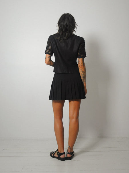 90's Black Pleated Tennis Skirt