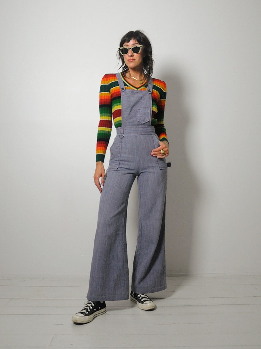 1970's Hickory Stripe Overall Jumpsuit