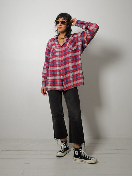 1980's Faded Oversized Plaid Flannel