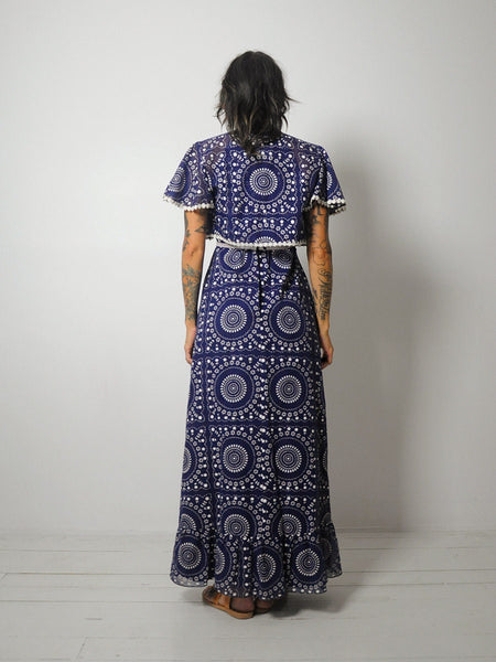 1960's Bandana Print Dress + Bolero