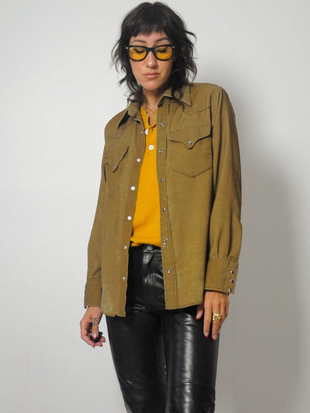 1970's Lee Corduroy Western Shirt
