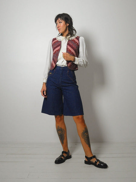 1970's Reversible Floral Quilted Vest