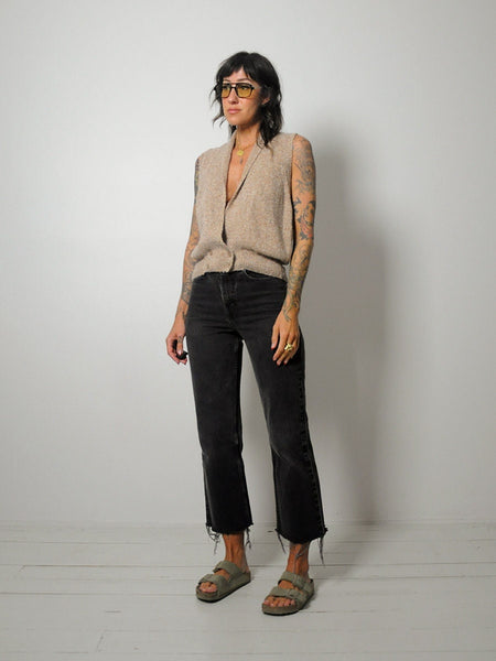 Oatmeal Silk Angora Sweater Vest