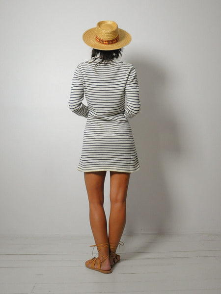 1960's Sailor Stripe Sweater Dress