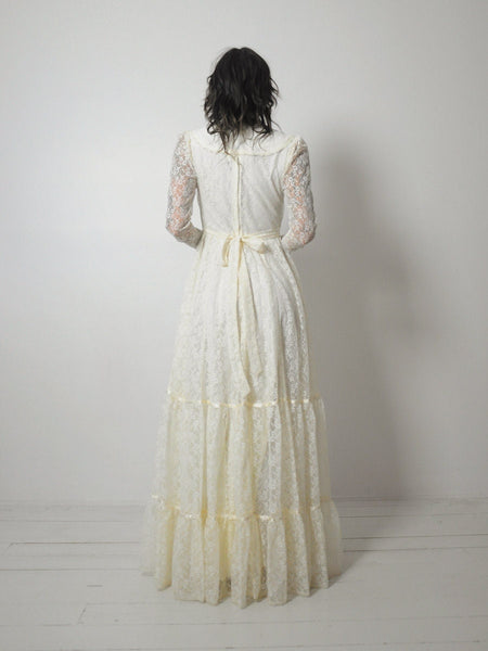 1970's Gunne Sax Lace Wedding Dress