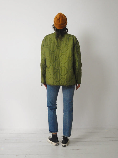 1980's Quilted Military Liner Jacket