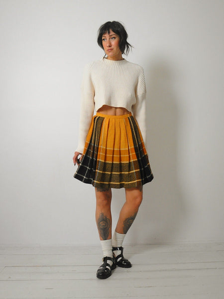 1960's Tartan Pleated Plaid Skirt