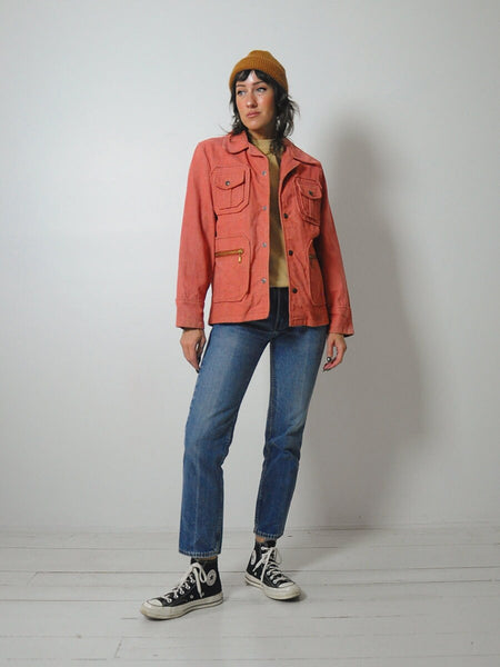 1970's Red Chambray Jean Jacket