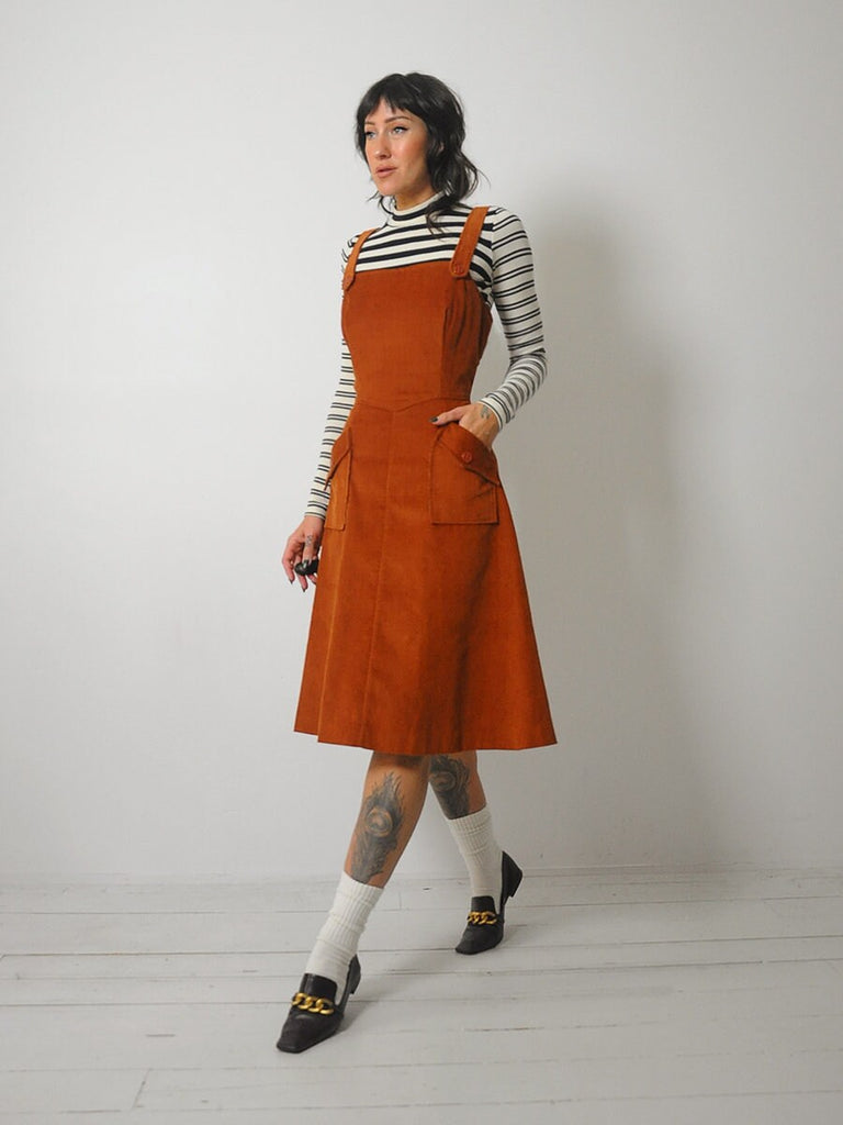 orange corduroy dress Fall Adventure Babydoll In Rust Impressions Online Boutique 100% Polyester The Ariat Corduroy Dress
