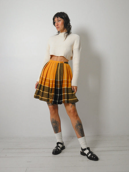 1960's Tartan Pleated Plaid Skirt