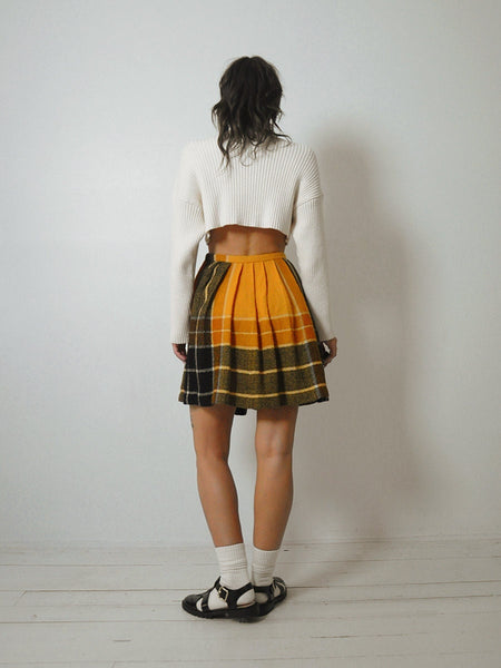 1960's Tartan Pleated Plaid Skirt