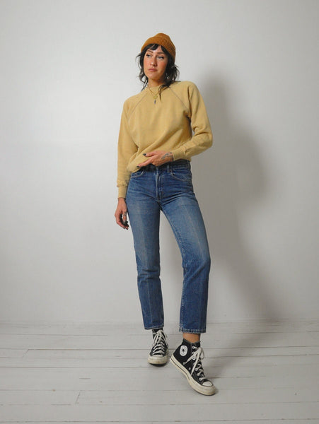 1980's Tan Soft & Faded Sweatshirt