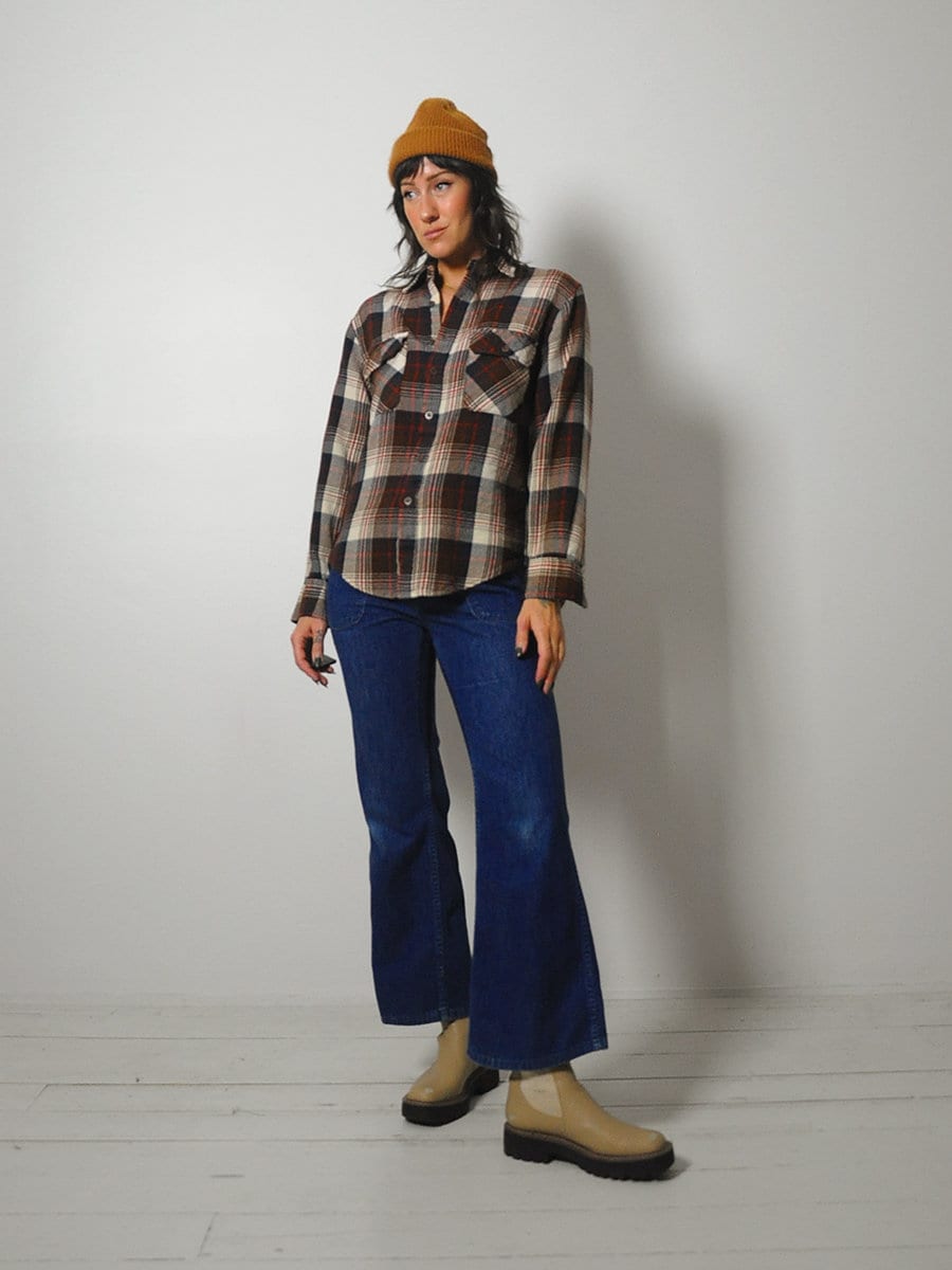 1970's Cozy Fall Plaid Flannel
