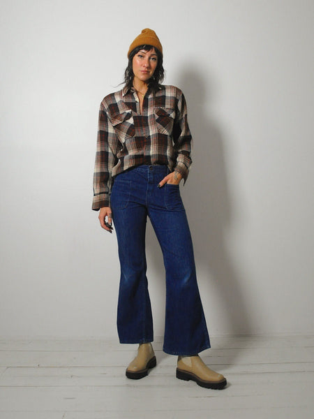 1970's Dark Wash Flared Jeans 30x28.5