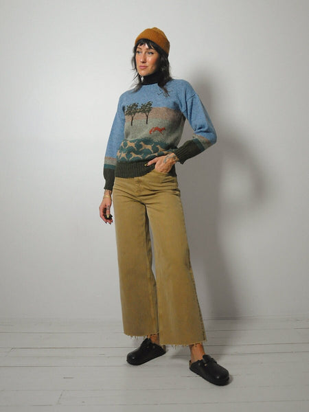 1970's Fox Hunt Wool Sweater
