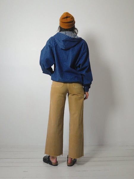 1980's Denim Hooded Anorak Jacket