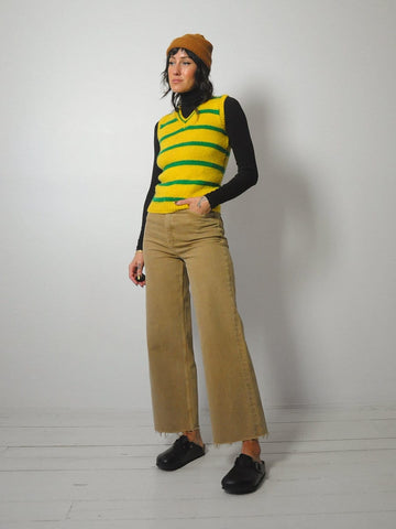 1970's Gold & Green Stripe Sweater Vest
