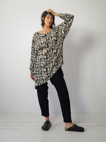 90's Draped 3 pc. Batik Pant Set