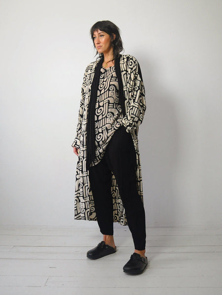 90's Draped 3 pc. Batik Pant Set