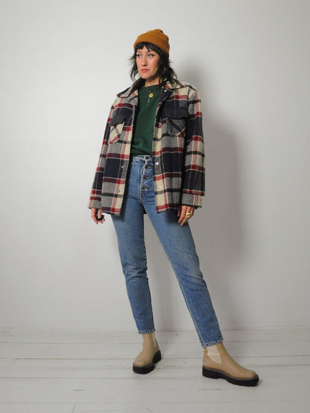 1970's Wool Plaid Unisex Jacket